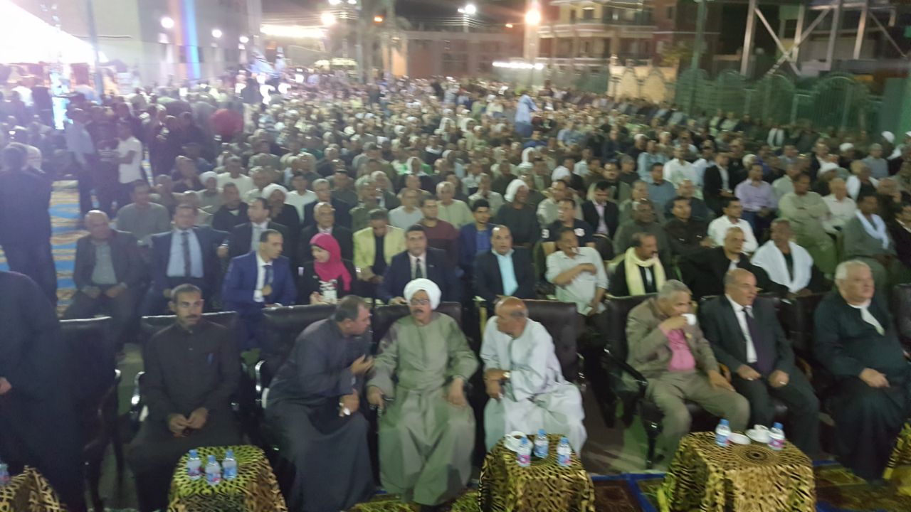 مؤتمرا جماهيريا لدعم السيسى بقرية منية السباع بمدينة بنها (5)