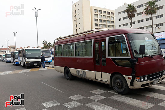 الباصات فى بورسعيد تستعد للانتخابات