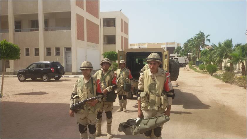 قوات الجيش بأحدى اللجان الانتخابية بجنوب سيناء