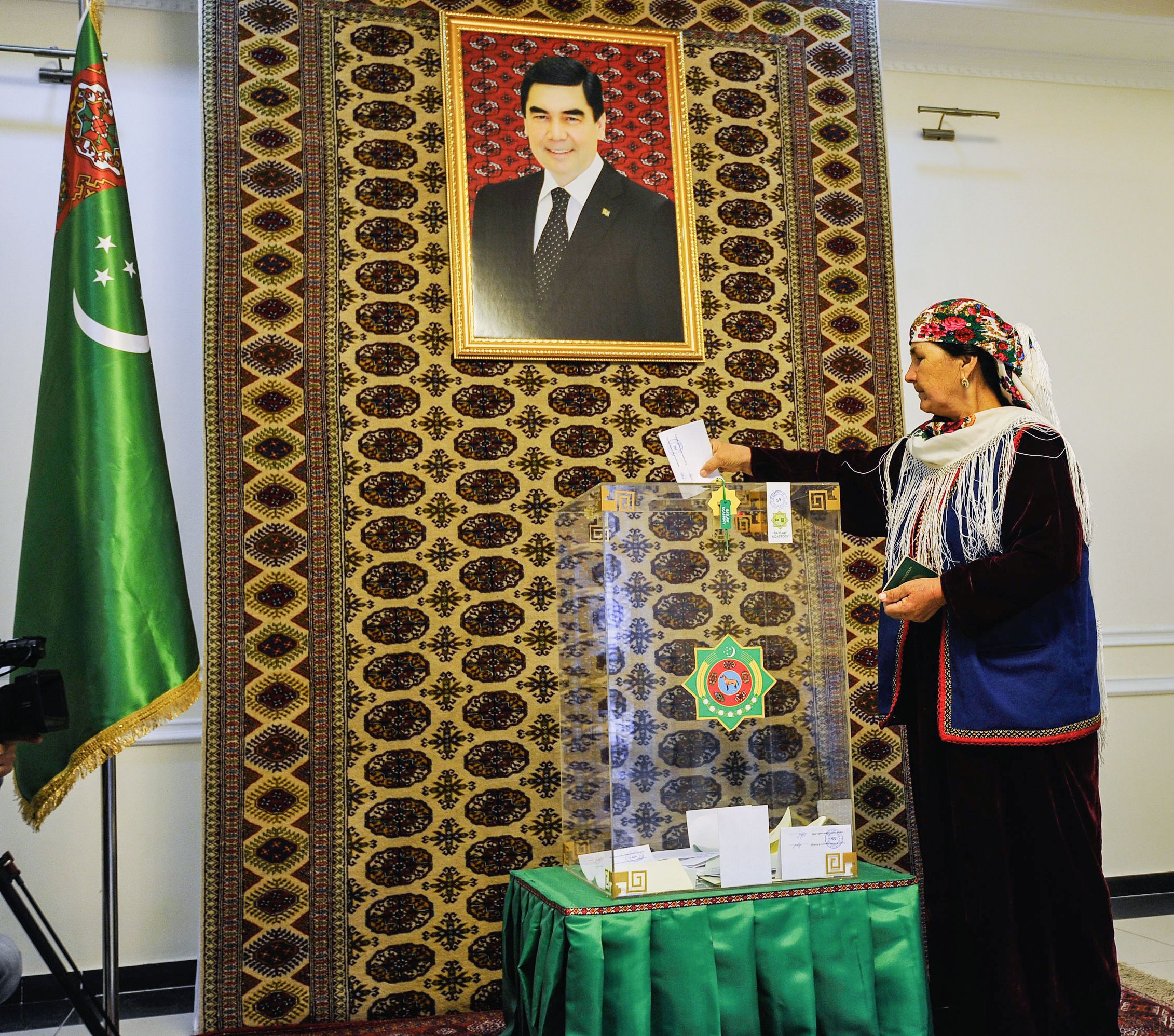 جانب من الانتخابات فى تركمانستان