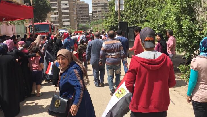 أمام اللجان الانتخابية بمدينة نصر