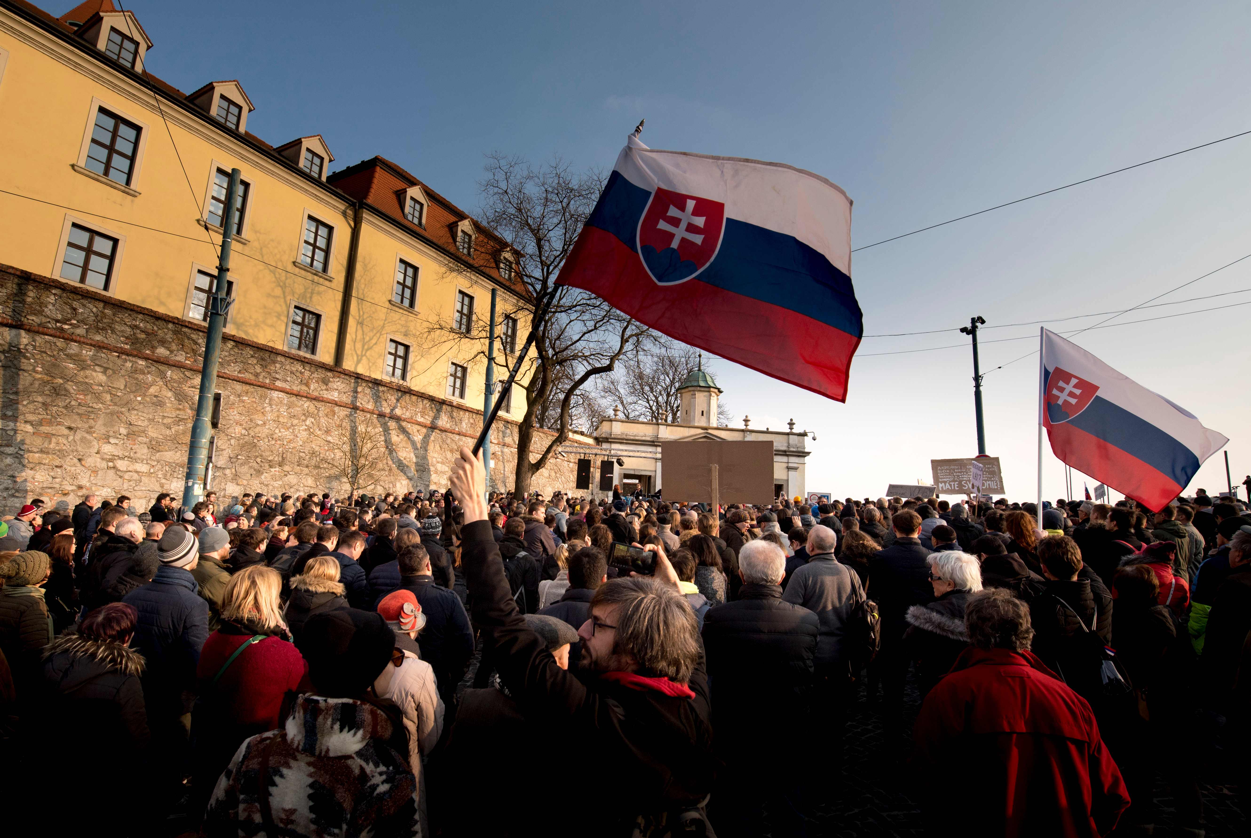 احتجاجات فى سلوفاكيا (2)