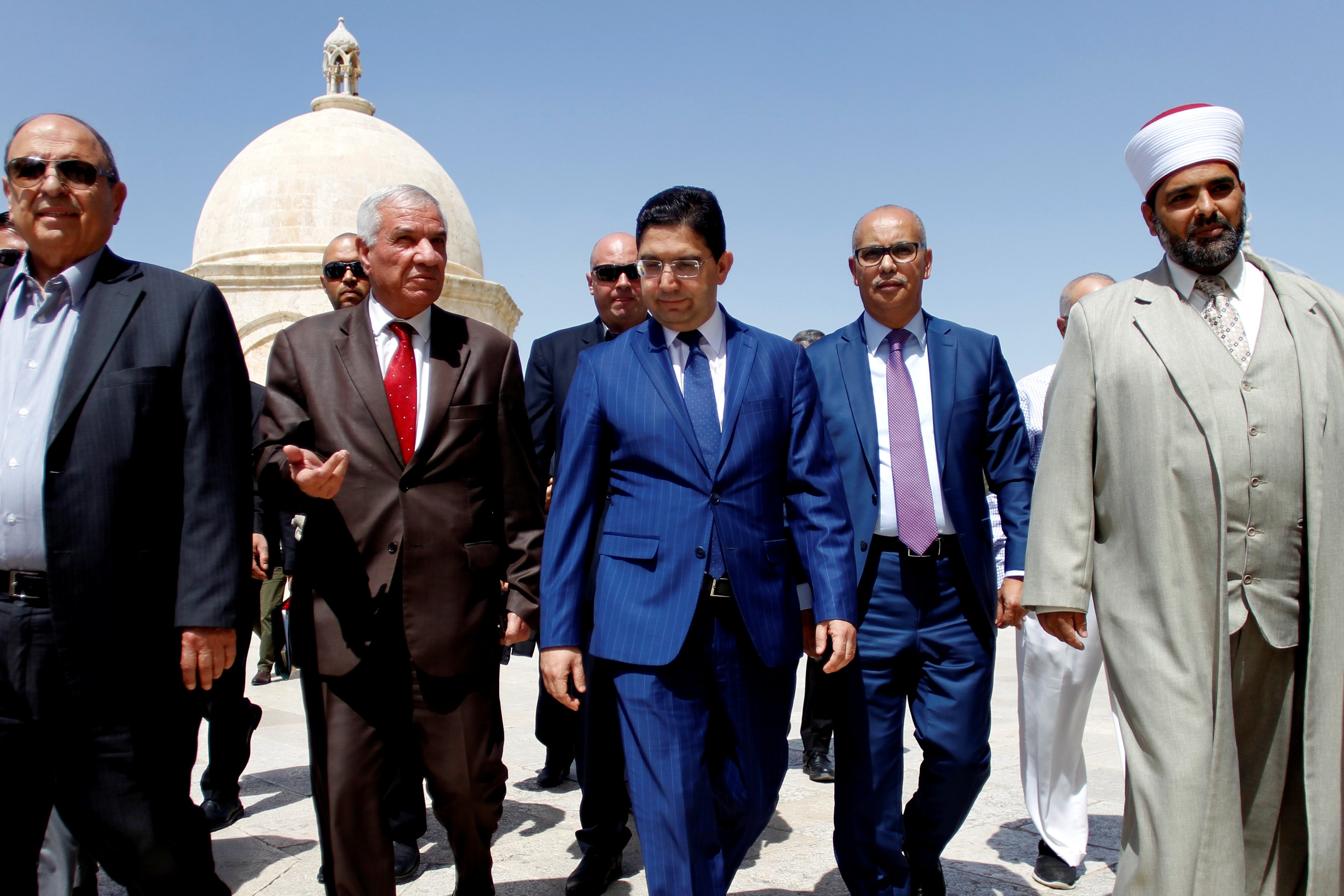 وزير الخارجية والتعاون الدولى المغربى يزور المسجد الأقصى