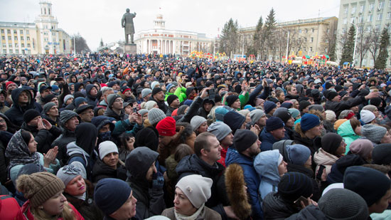 جانب من التظاهرات الروسية 