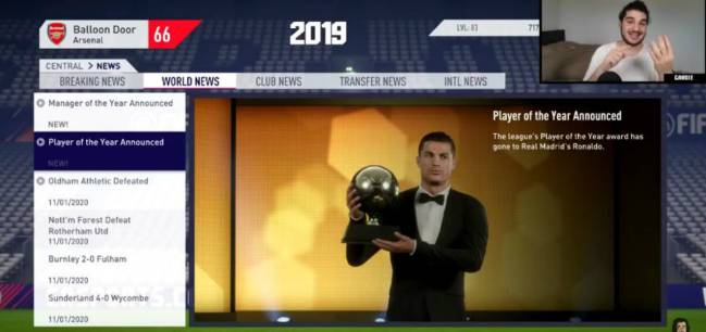 رونالدو سيفوز بالكرة الذهبية فى 2019