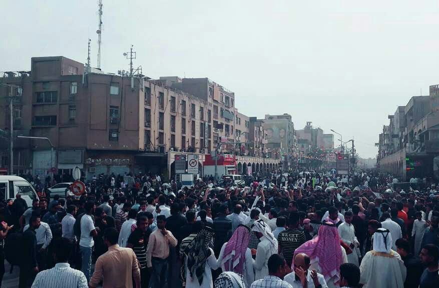 مظاهرة فى قلب مدينة الأحواز