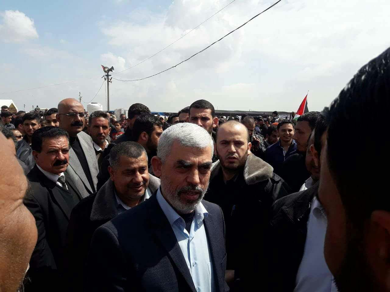رئيس حركة حماس فى غزة يشارك فى مسيرة العودة الكبرى