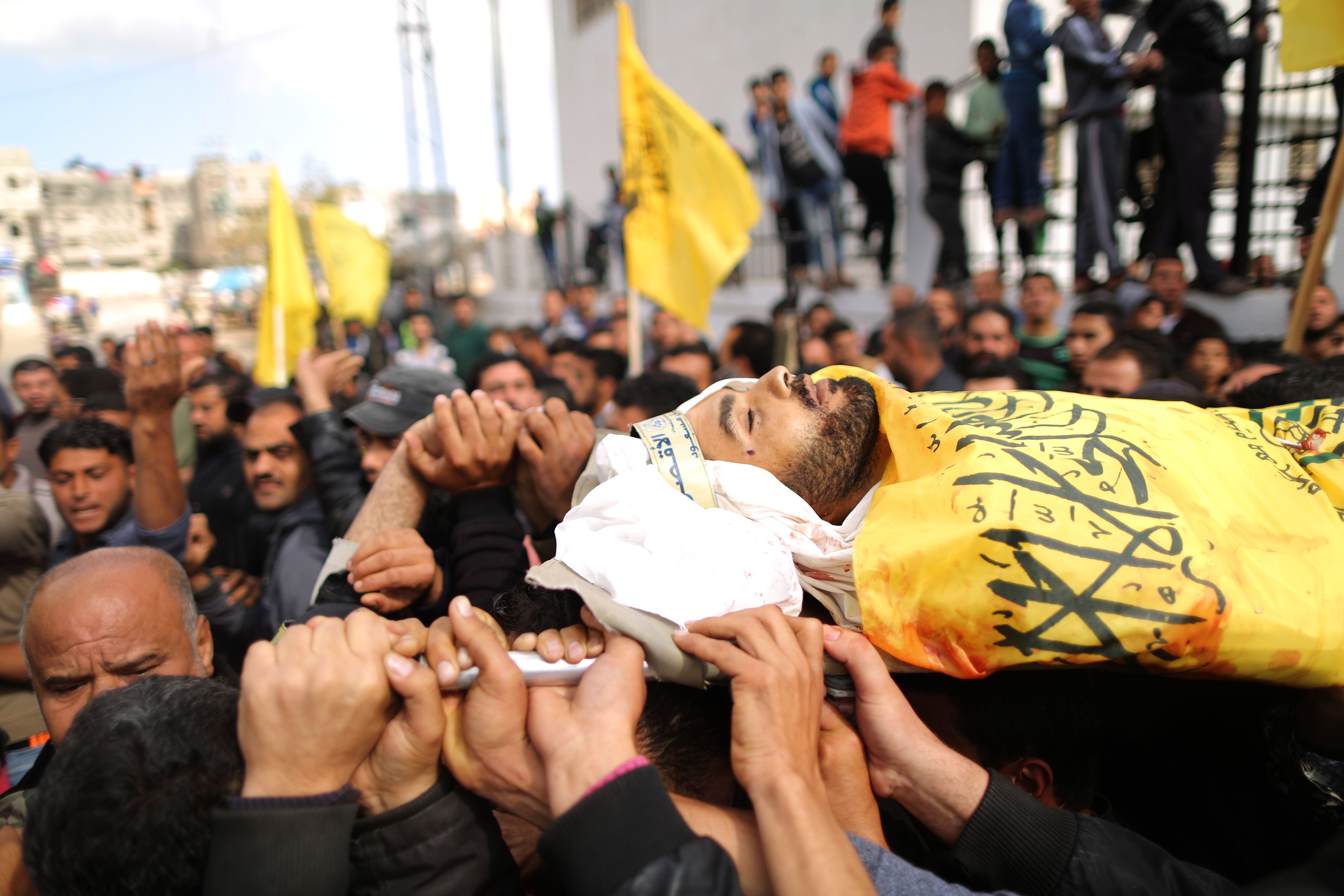 تشييع جثمان شهداء فلسطين 