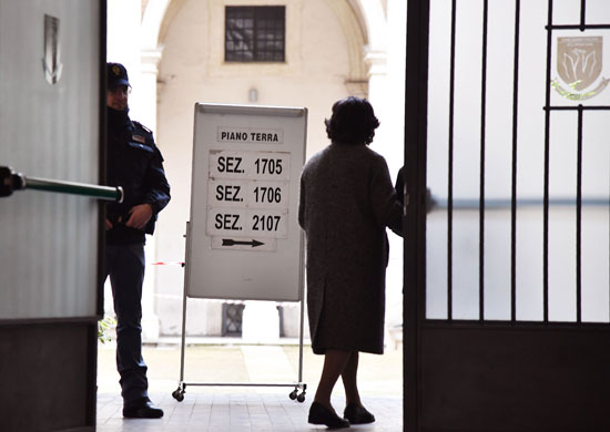 الشرطة الإيطالية تؤمن مراكز الاقتراع فى إيطاليا
