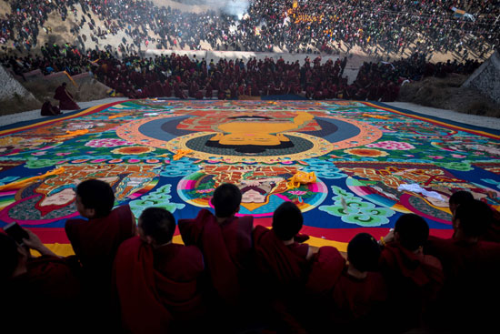 ساحة احتفالات مهرجان الصلاة الكبير فى التبت