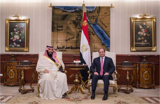 لقاء بين الرئيس السيسي وولى العهد السعودي