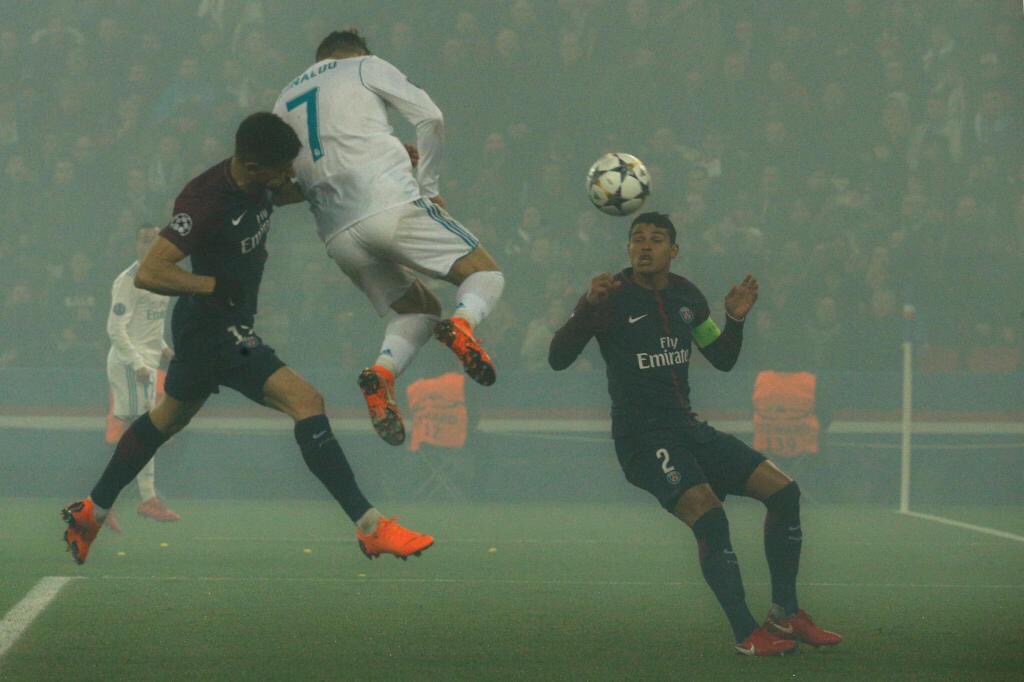 رونالدو لحظة تسجيل الهدف الأول لريال مدريد فى شباك باريس سان جيرمان
