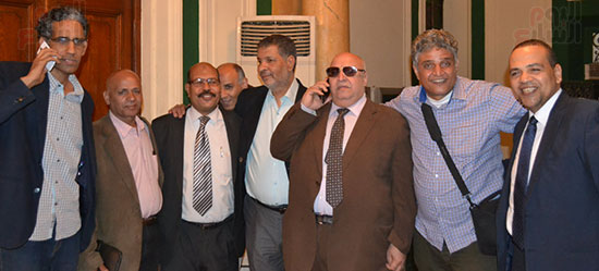   عضو اللجنة العليا لحزب الوفد مع أعضاء الحزب