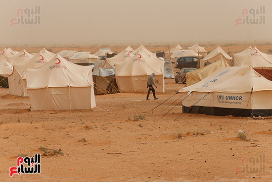 مخيمات الليبيين النازحين من مدينة تاورغاء