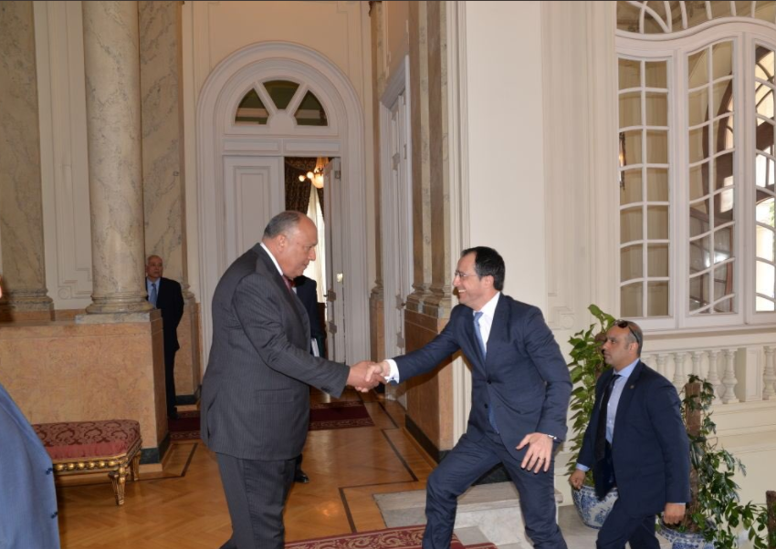 وزير الخارجية المصرى يستقبل وزير خارجية قبرص