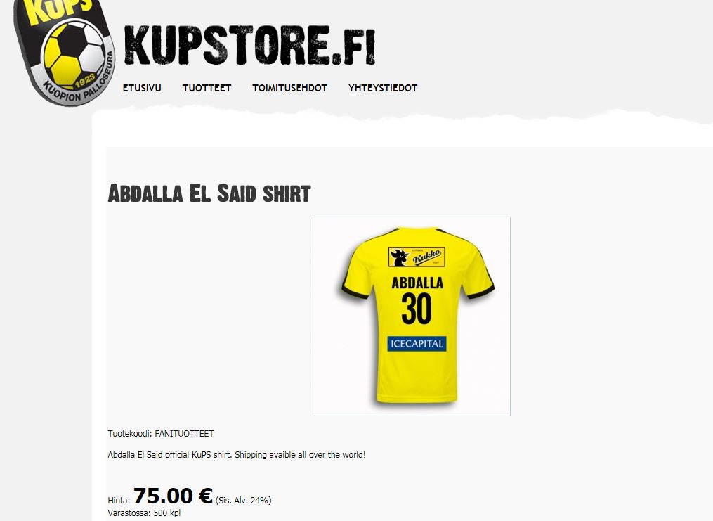 بيع قميص عبد اللع السعيد بـ75 يورو