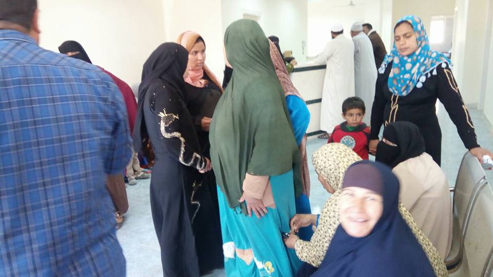 اقبال من الأهالى فى لآأول يوم افتتاح وحدة صحية بقرية بالحامول