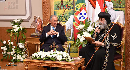 صور البابا تواضروس يستقبل مارسيلو دى سوزا رئيس البرتغال (22)