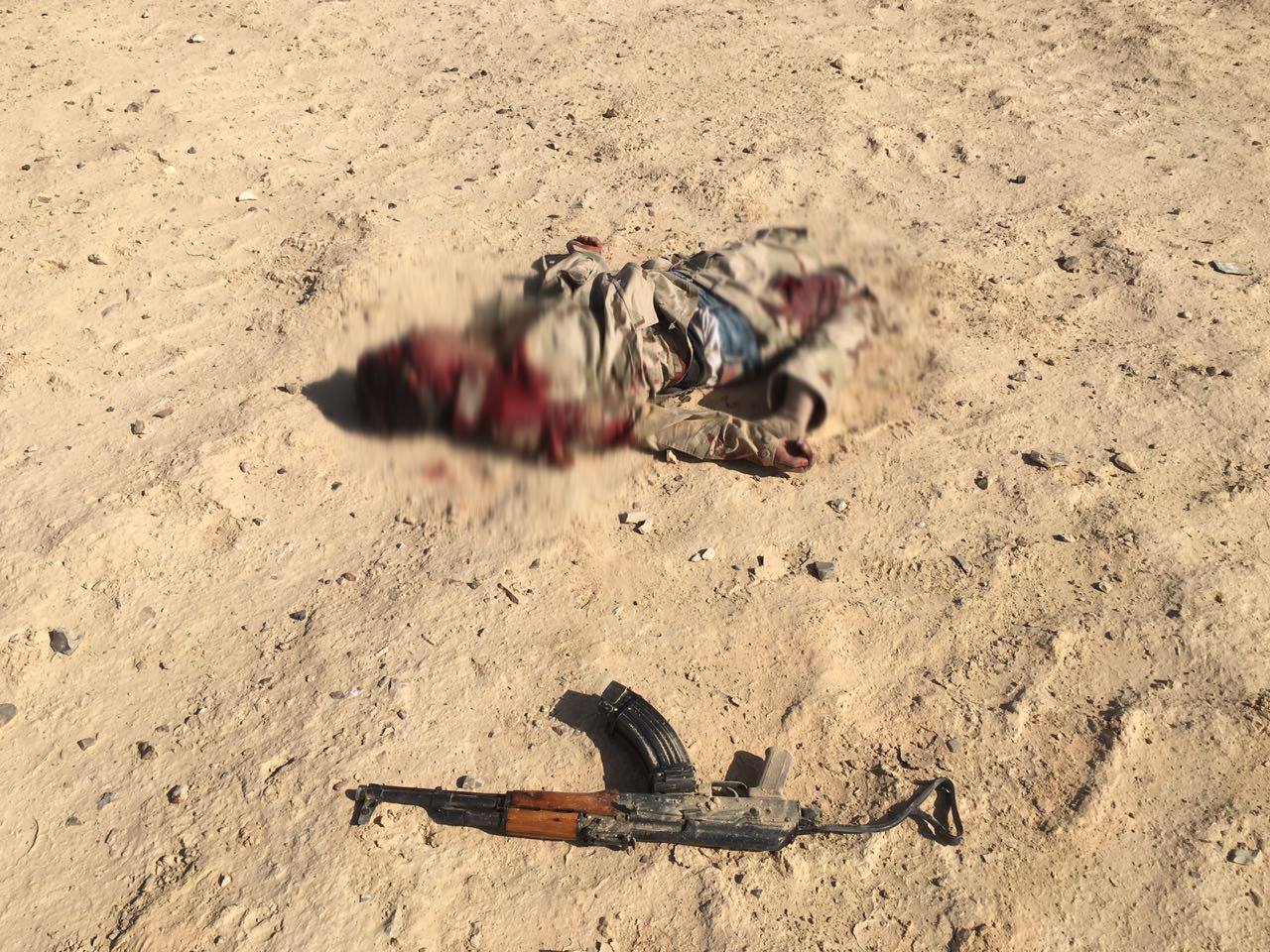 صور إحباط هجوم إرهابى بوسط سيناء
