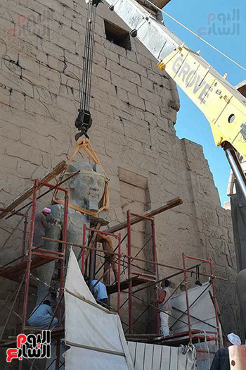 المحافظ يؤكد افتتاح ترميم تمثال رمسيس الثانى الجديد فى حفل عالمى 20 أبريل الجارى