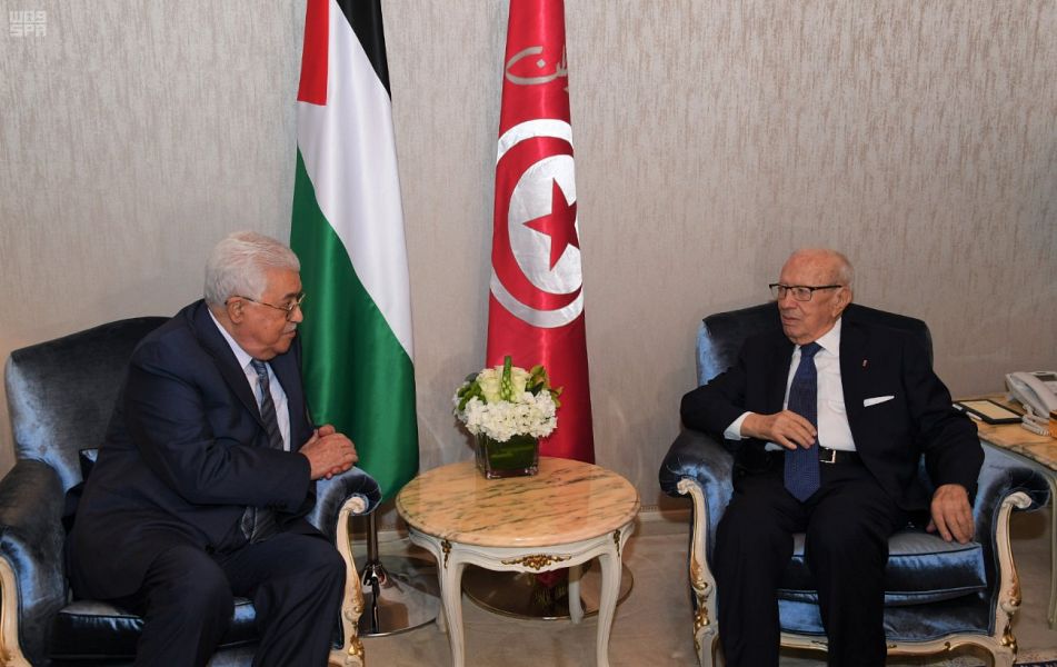 لقاء الرئيس التونسى ونظيره الفلسطينى فى الدمام
