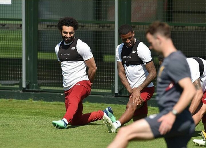 محمد صلاح فى مران ليفريول