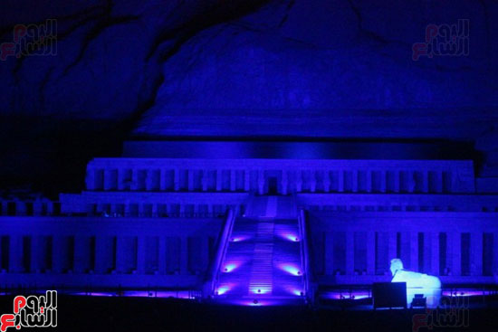 الأقصر تضىء المعابد الفرعونية ومسجد أبو الحجاج باللون الأزرق في اليوم العالمي للتوحد