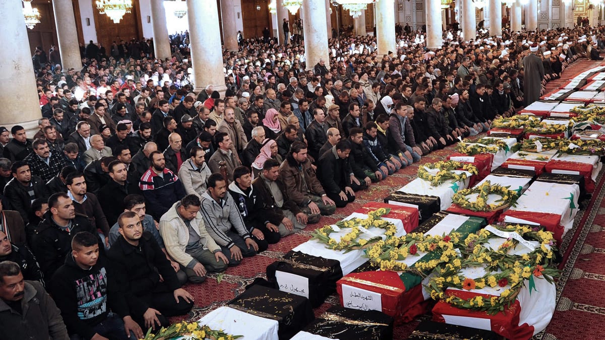 3- جنازات ضخمة شهدتها سوريا لضحايا التظاهرات