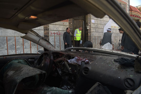 سيارة متفحمة إثر تفجير فى أفغانستان