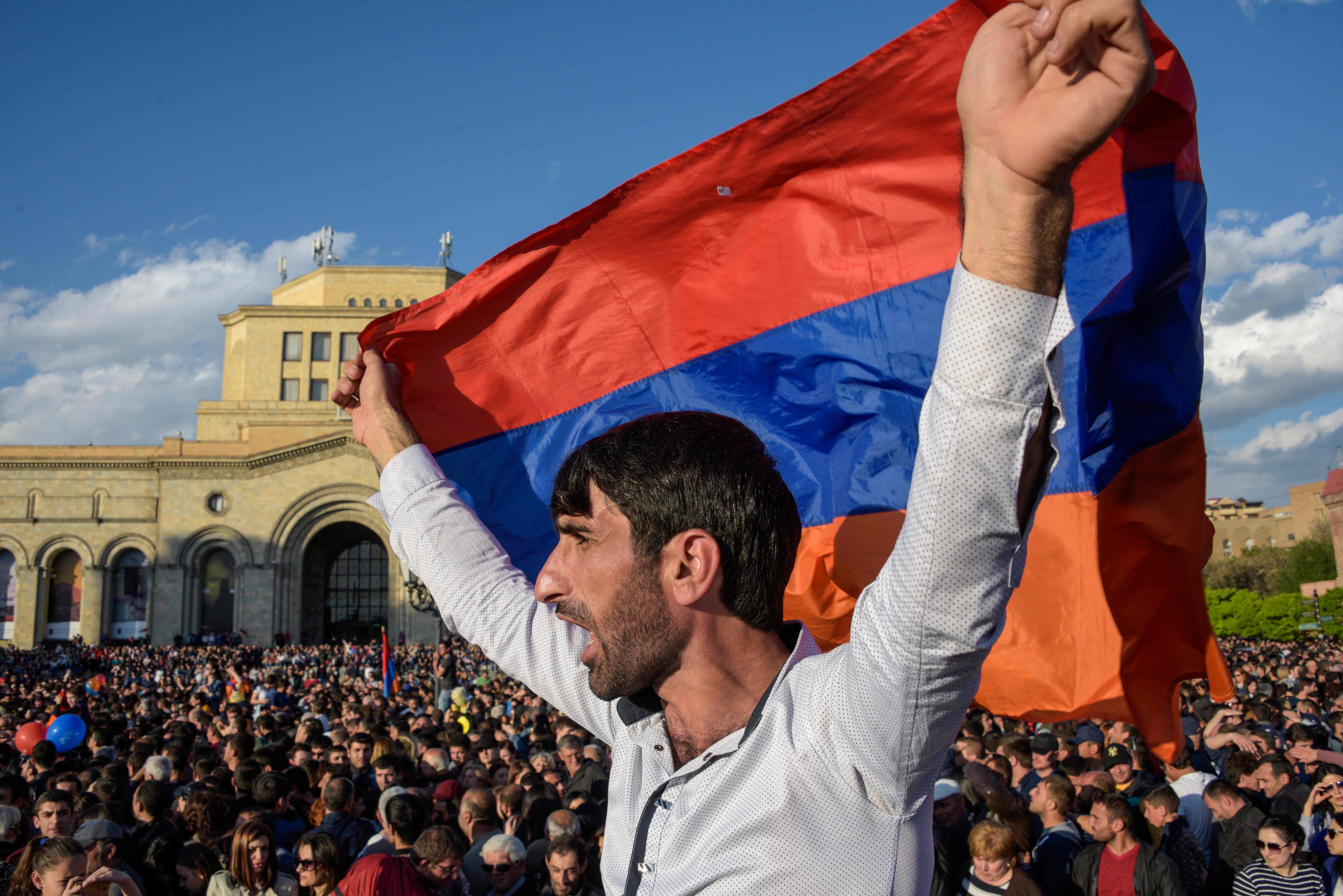 جانب من الاحتفالات فى  أرمينيا
