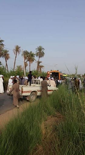 حادث مرورى مروع على طريق القرية