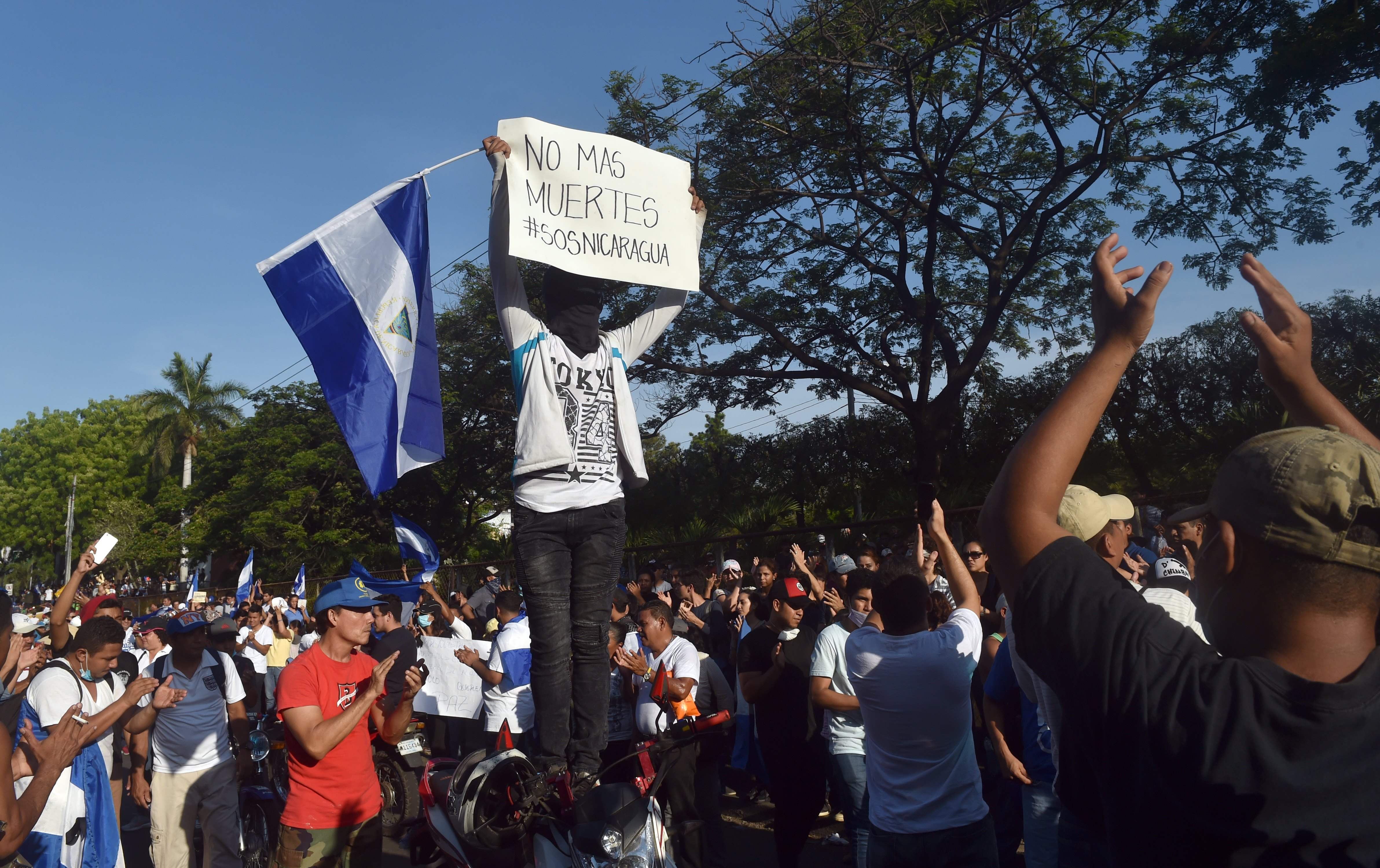 جانب من الاحتجاجات فى نيكارجوا