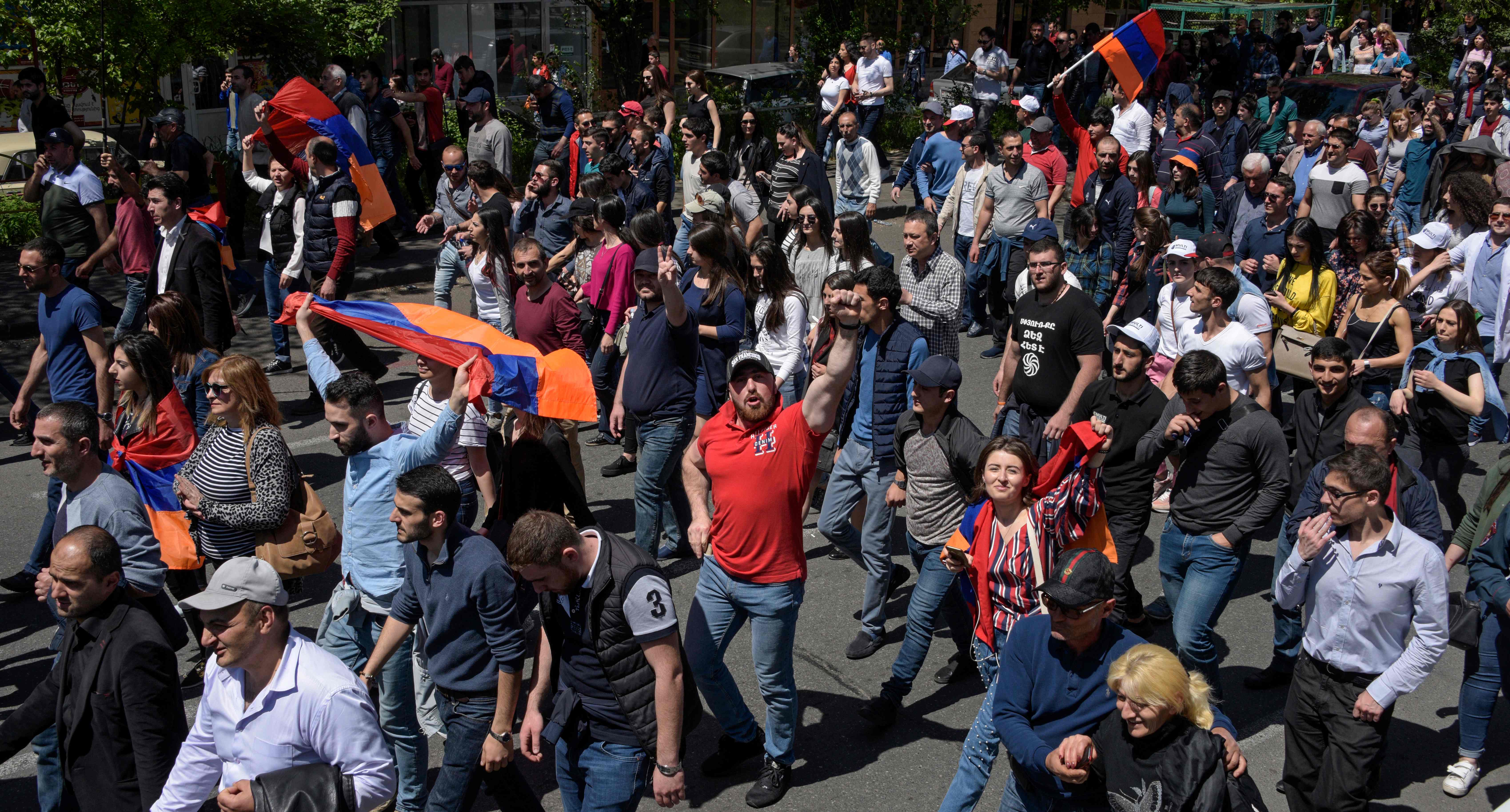 احتجاجات فى أرمينيا