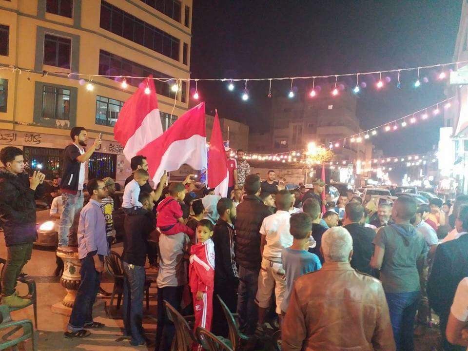 أفراح فى شوارع بنغازى احتفاء بوصول حفتر