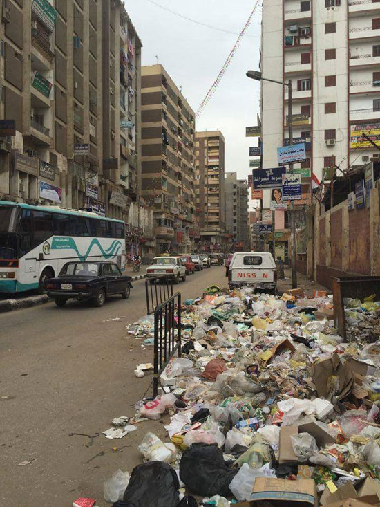 القمامة بشارع السادات 