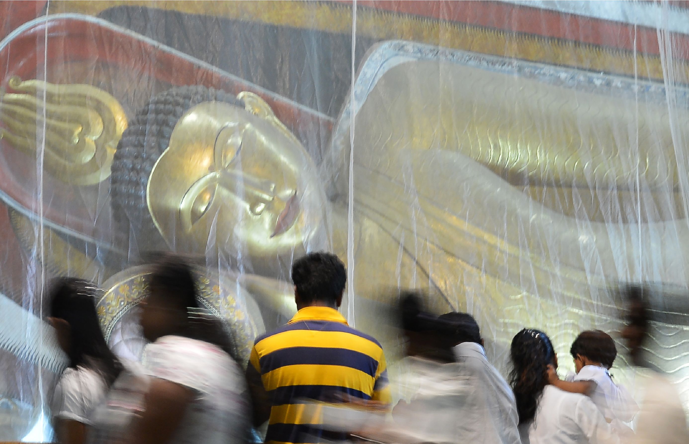 صلوات داخل معبد بوذى فى سريلانكا