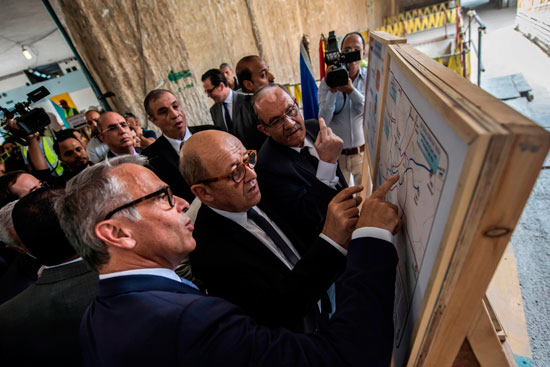 زيارة وزير الخارجية الفرنسى محطة مترو مصر الجديدة 