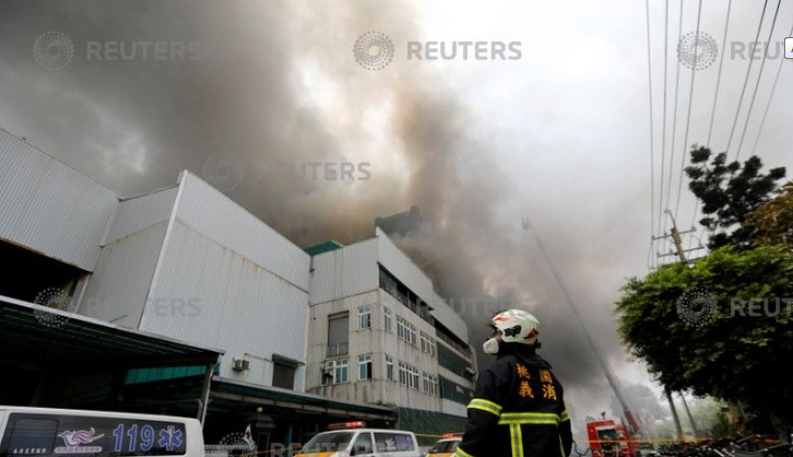 حريق مصنع بشمال تايوان