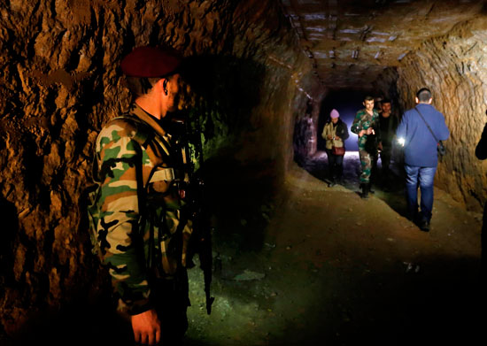 الجيش السورى يعثر على نفق للإرهابيين فى الغوطة