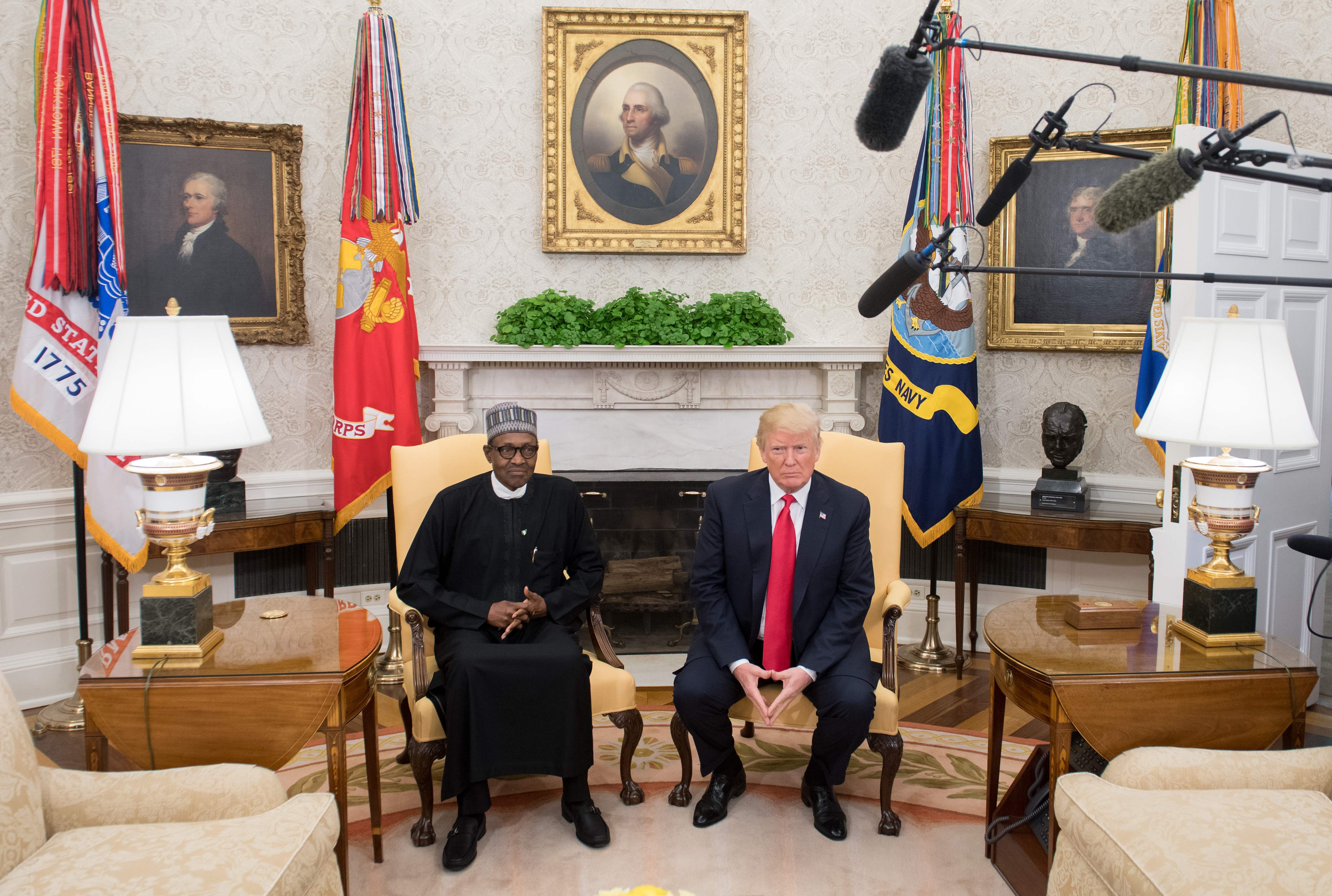 ترامب ونظيره النيجيرى فى البيت الأبيض