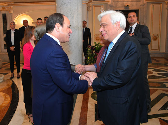 الرئيس عبد الفتاح السيسى والرئيس اليونانى بروكوبيس بافلوبولوس (1)