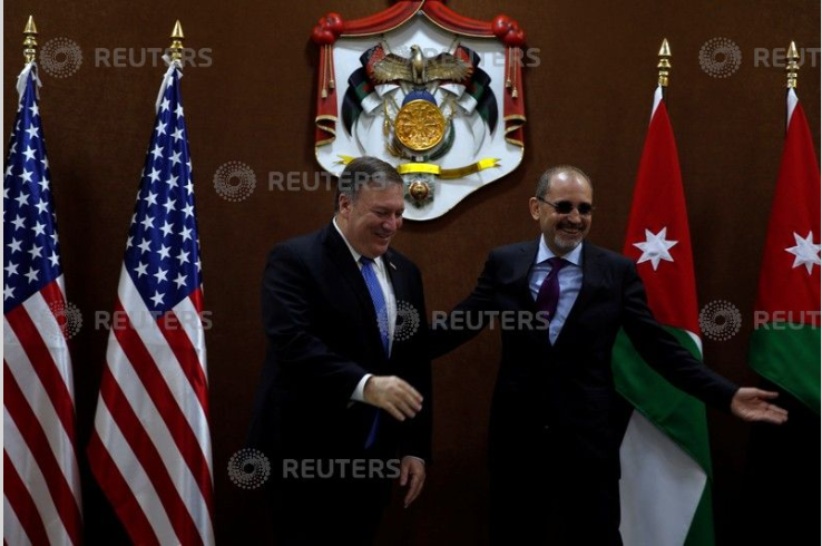 ترحيب وزير الخارجية الأردنى بنظيره الأمريكى