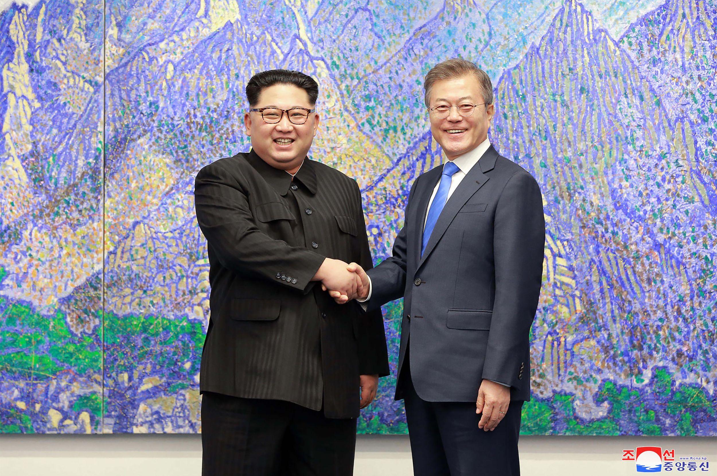 زعيمى كوريا الشمالية والجنوبية 