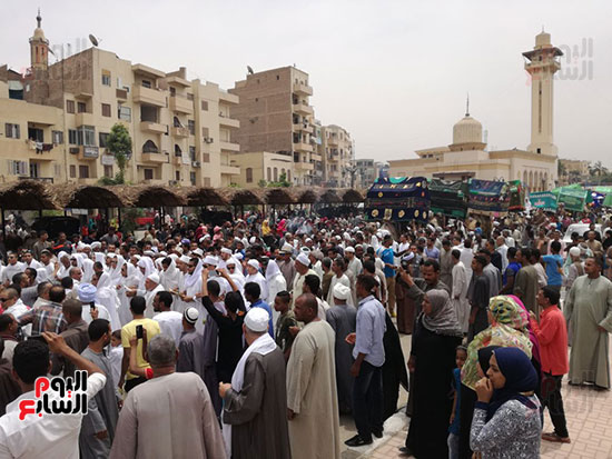  المواطنون بساحة أبو الحجاج الأقصرى للاحتفال بمولده