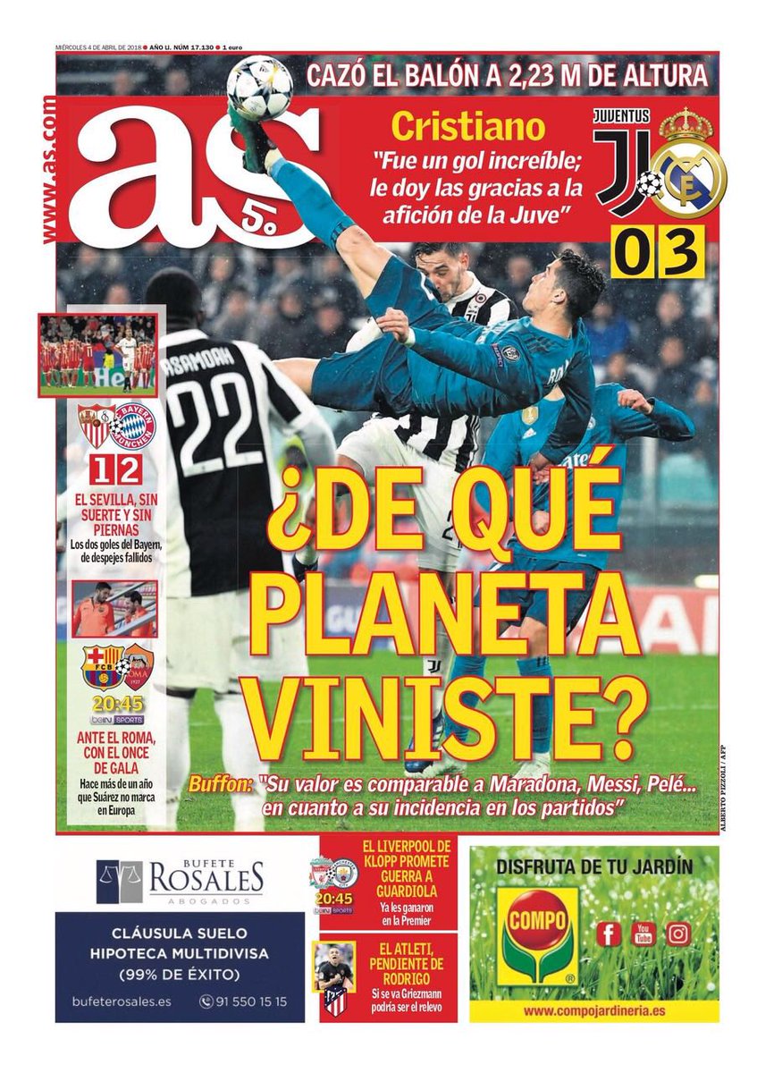 غلاف صحيفة اس الاسبانية
