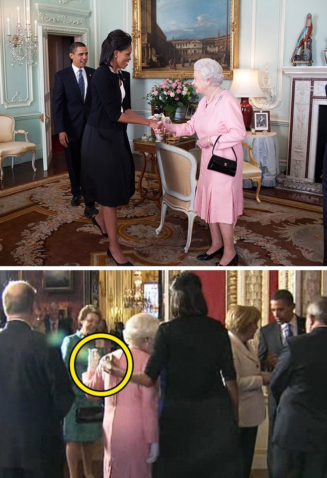 ميشيل أوباما مع الملكة اليزابيث