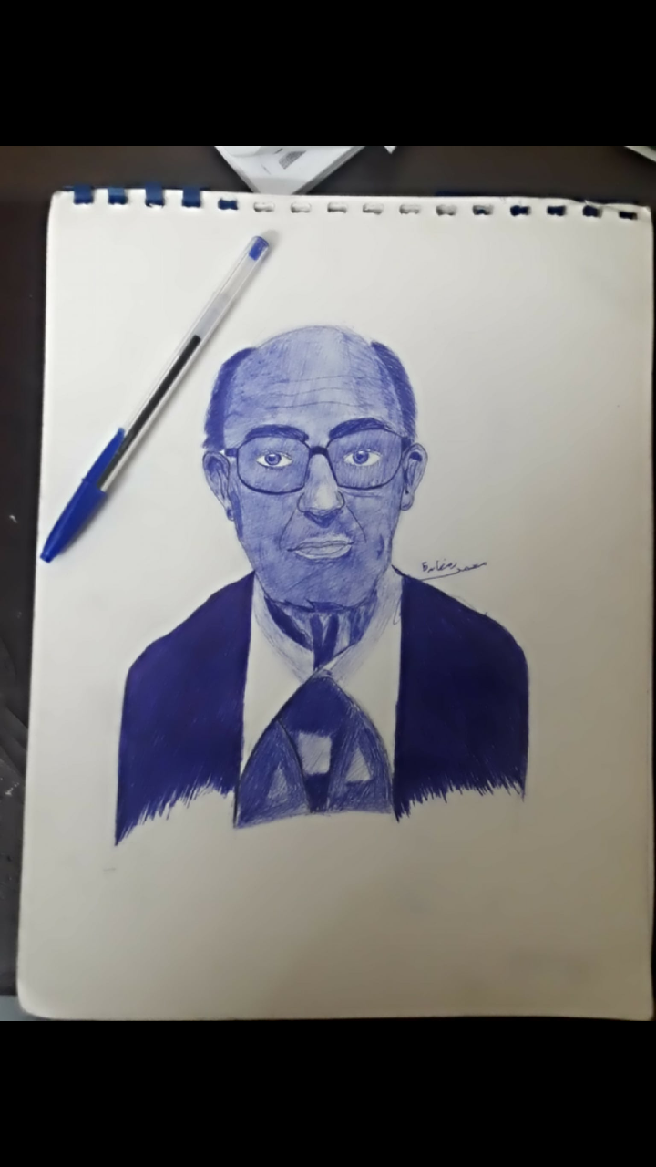 قارئ يشارك اليوم السابع بموهبته فى الرسم بالفحم والرصاص اليوم السابع