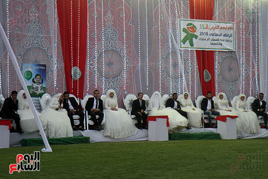 صور حفل زفاف جماعى لـ120 عريس وعروسة داخل دريم بارك فى يوم اليتيم (33)