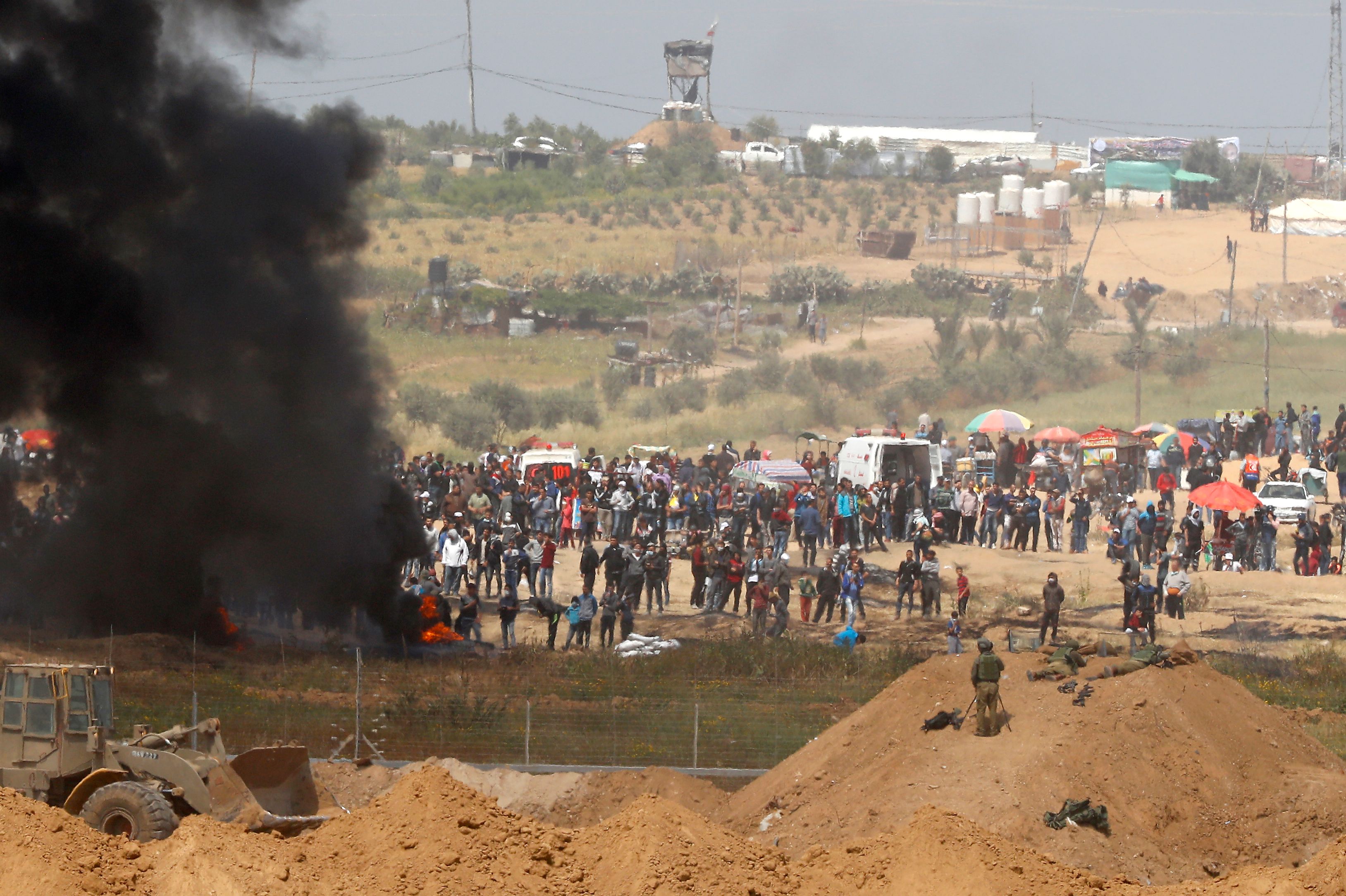 اشتباكات على الحدود بين قطاع غزة وقوات الاحتلال