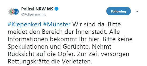 تغريدة الشرطة الألمانية